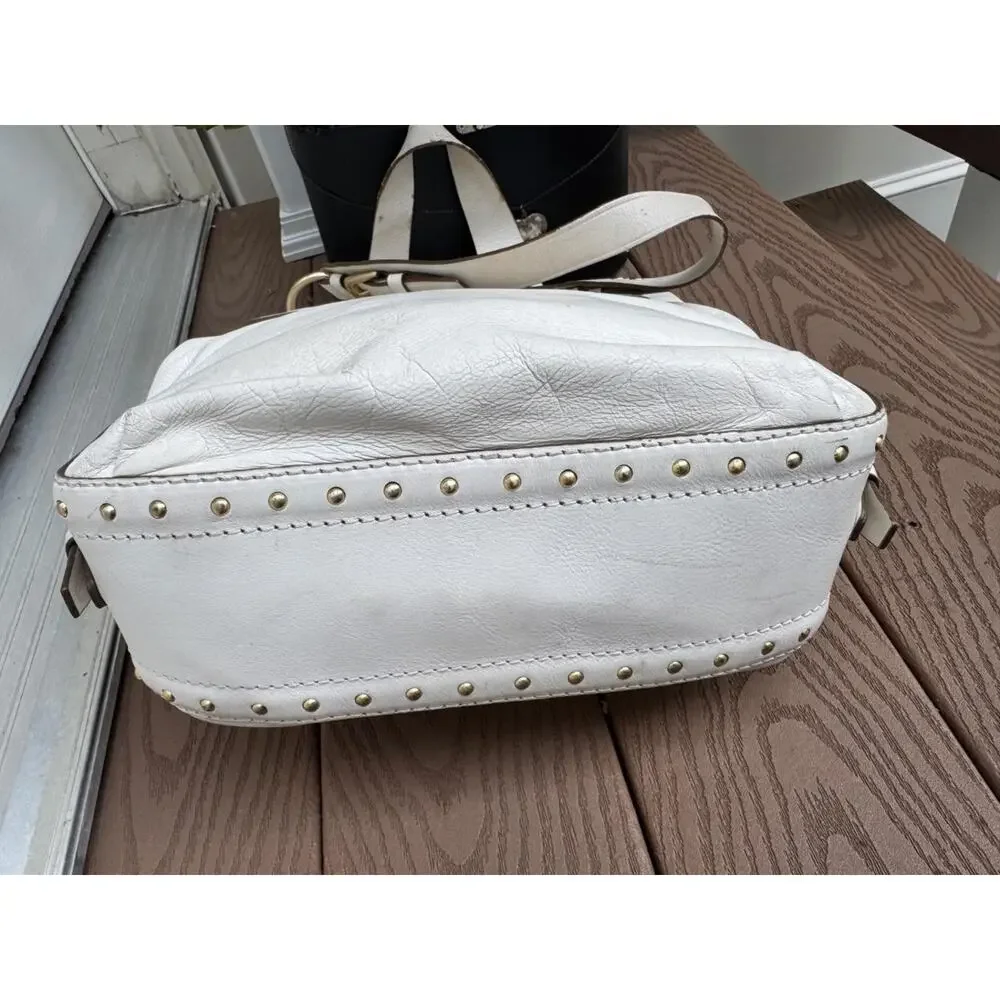MICHAEL MICHAEL KORS Studded Leather Satchel TOTE BAG (PU150